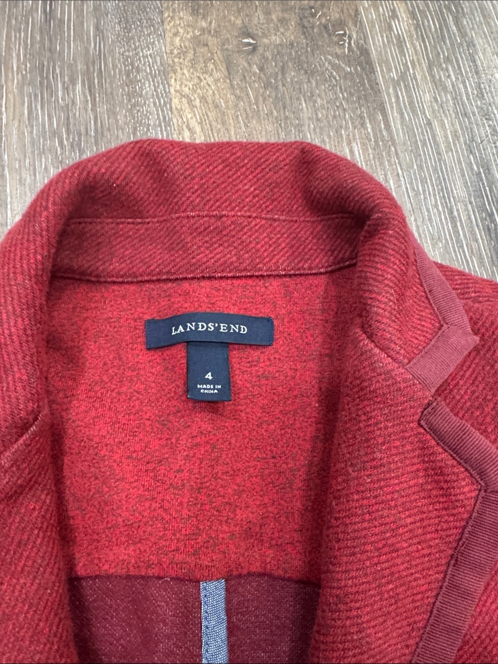 Lands’ End: Blazer, red, size 4 - Picture 5 of 7